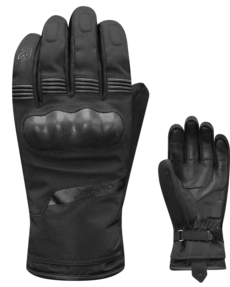 GUANTES MOTO RACER R-WAY INVIERNO RETRACTABLES M NEGRO